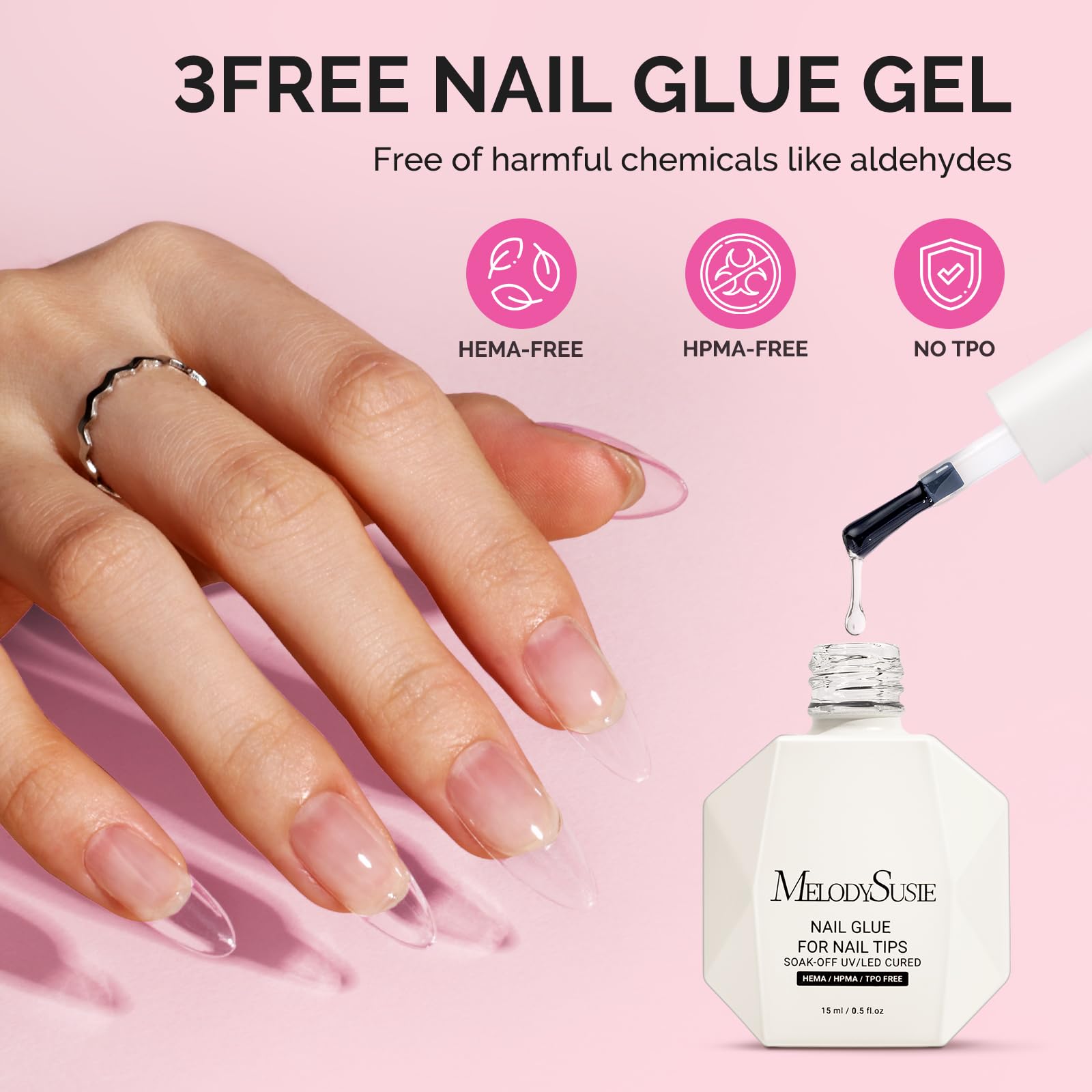 MelodySusie nail glue gel texture and consistency shot