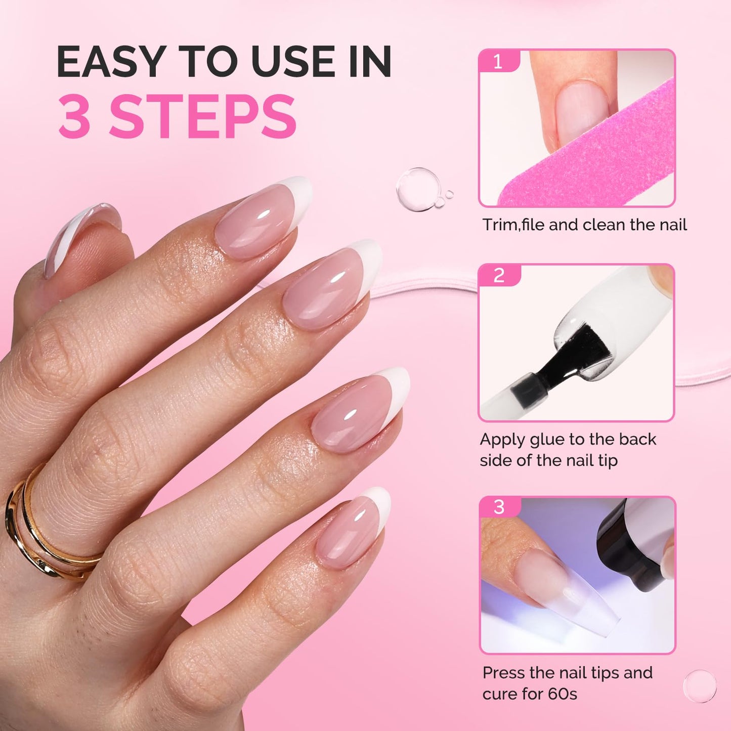 Professional nail art created with MelodySusie glue gel