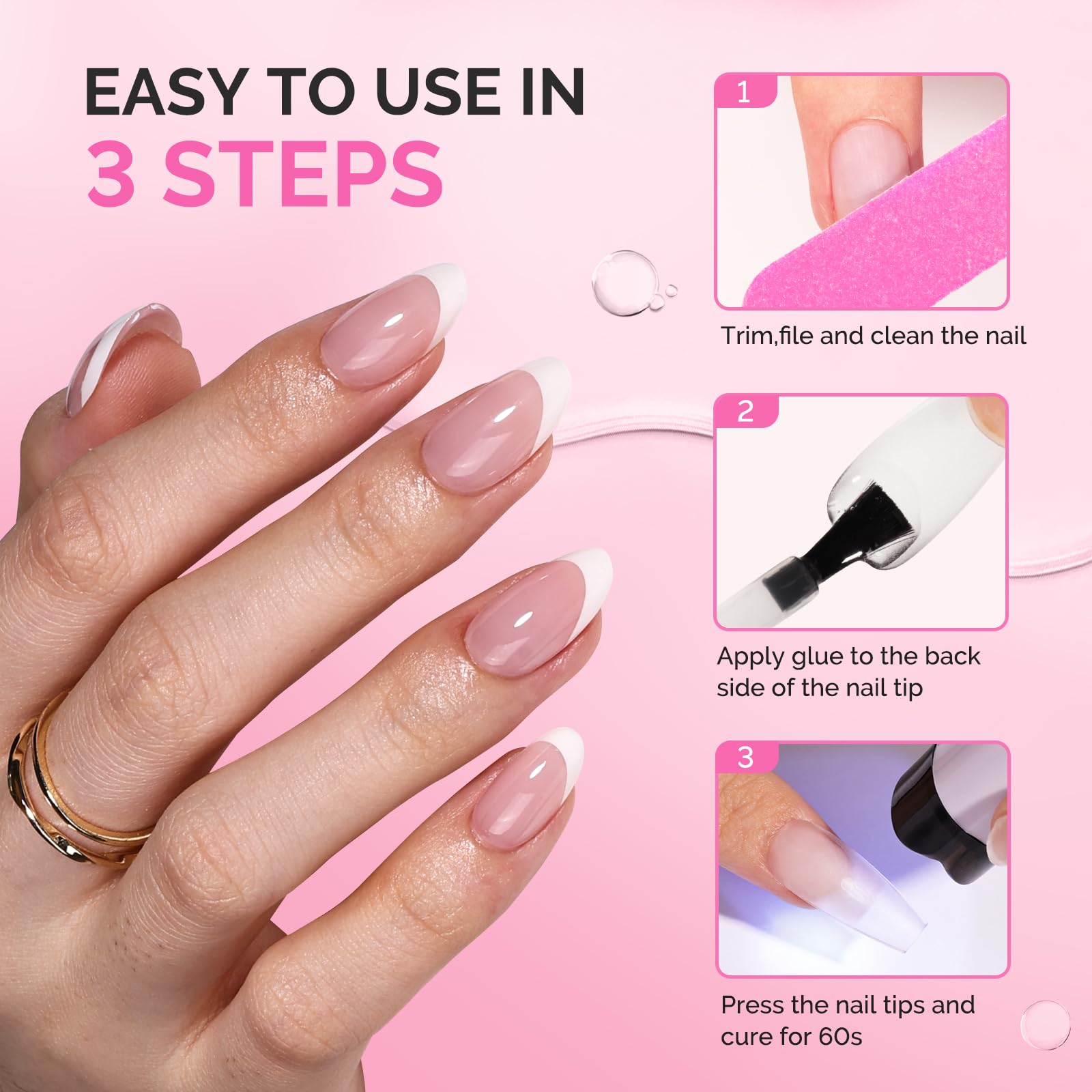 Professional nail art created with MelodySusie glue gel