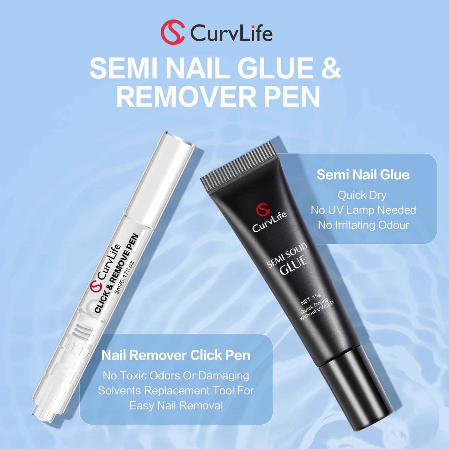 Close up of Curvlife Click and Remove pen design