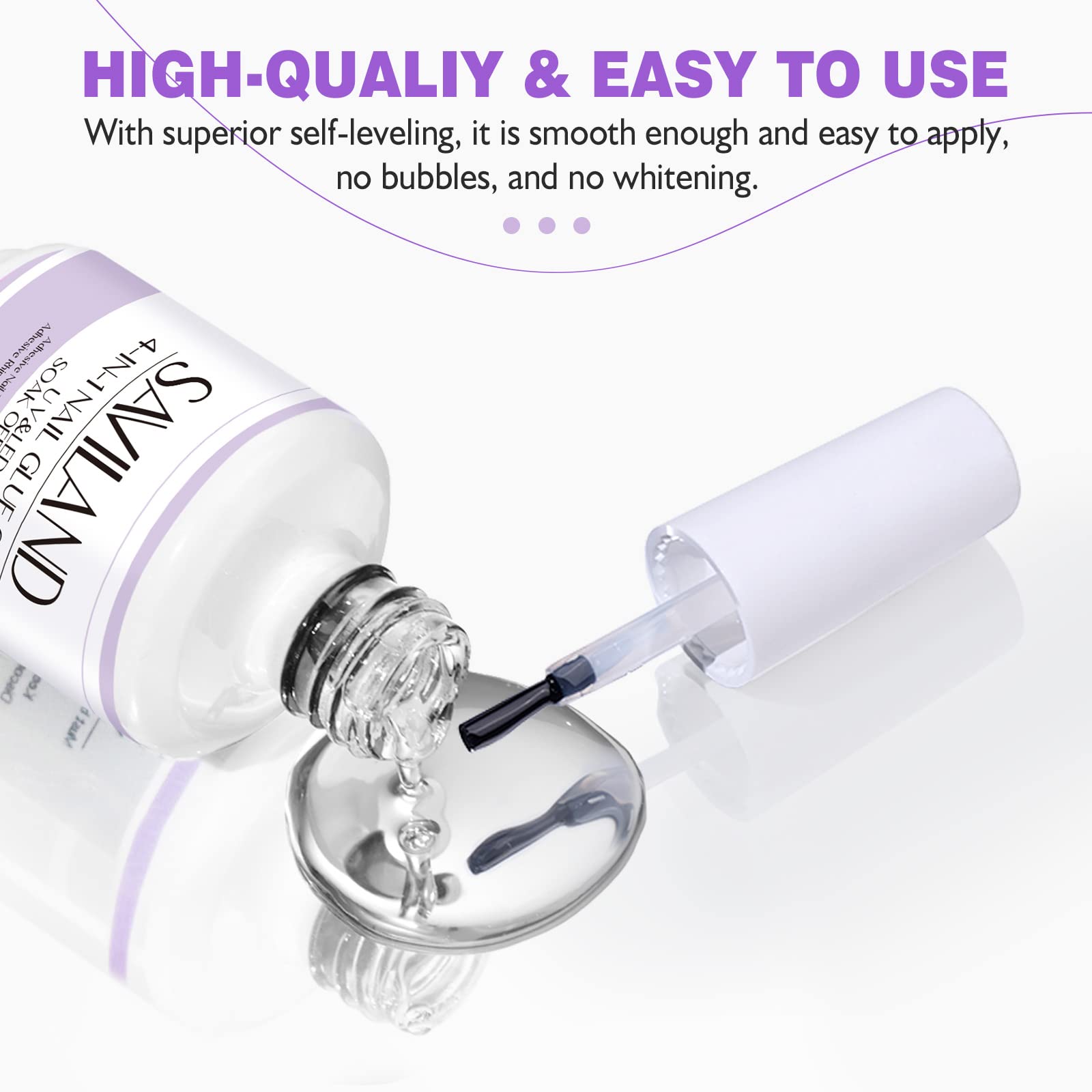 Close up of Saviland gel adhesive for press on nails