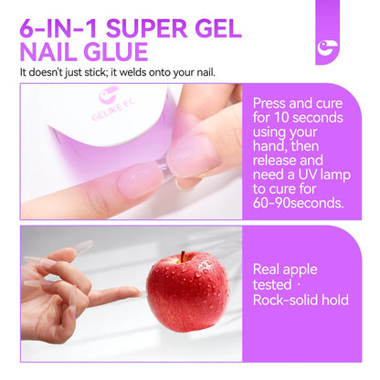 Gelike Ec 6 in 1 nail adhesive packaging details