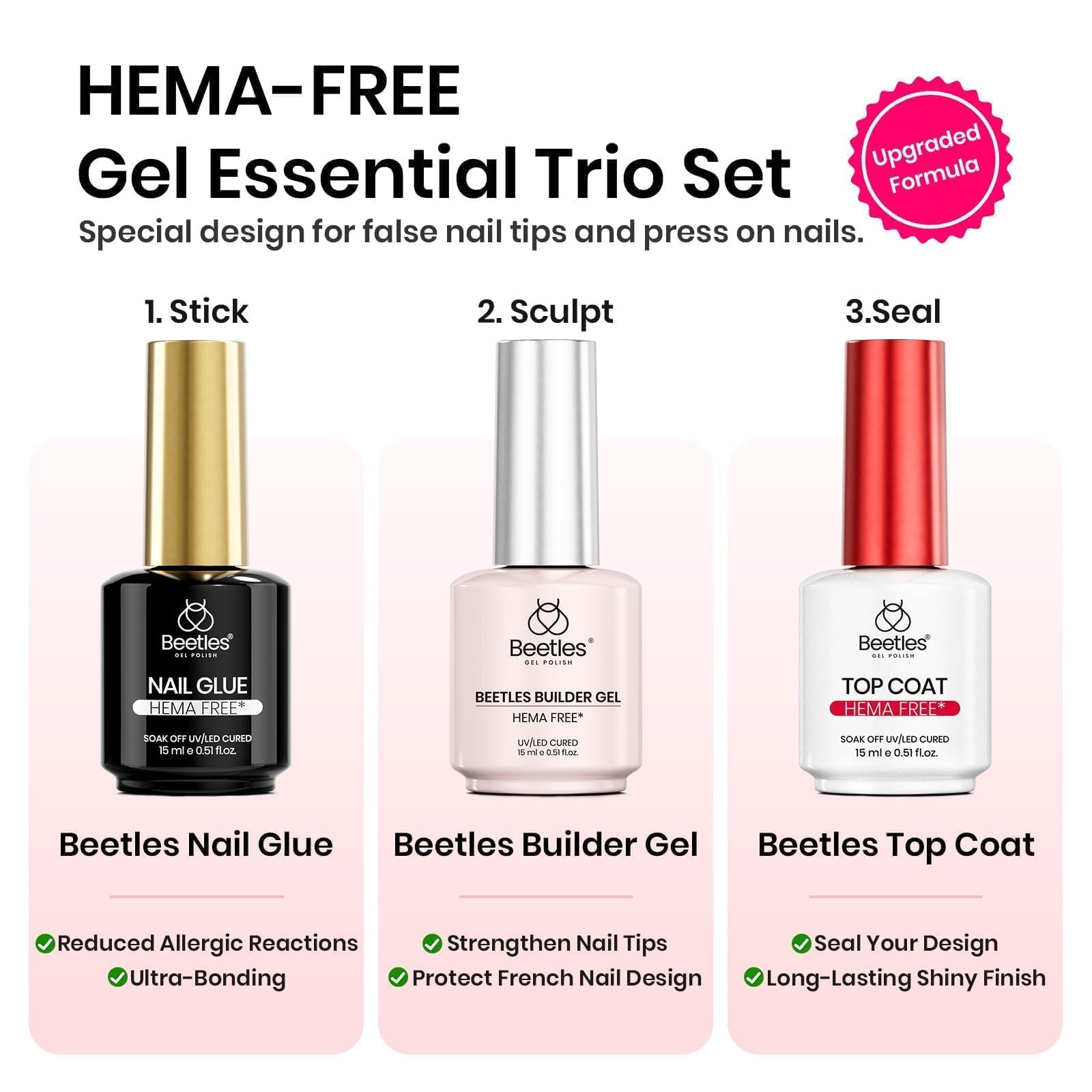 Beetles 15ml builder gel bottle with applicator brush
