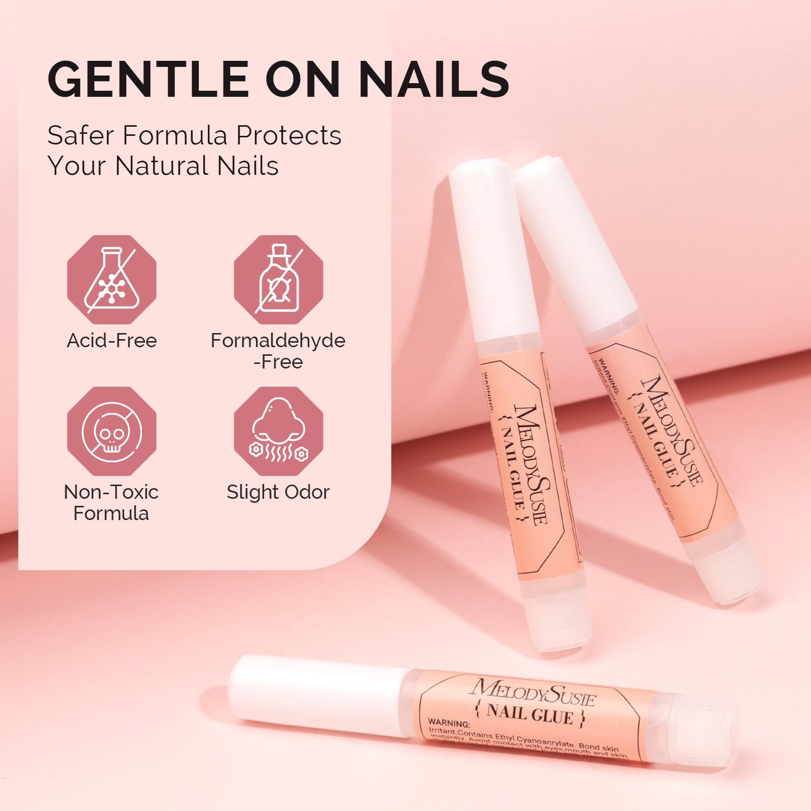 Individual tube of MelodySusie professional nail adhesive
