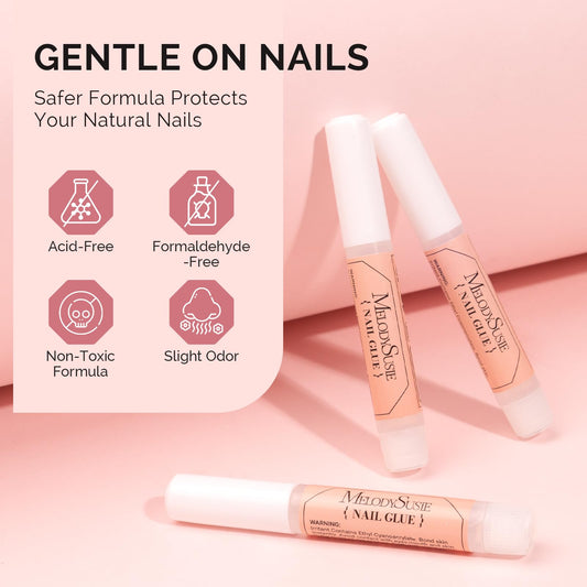 Individual tube of MelodySusie professional nail adhesive