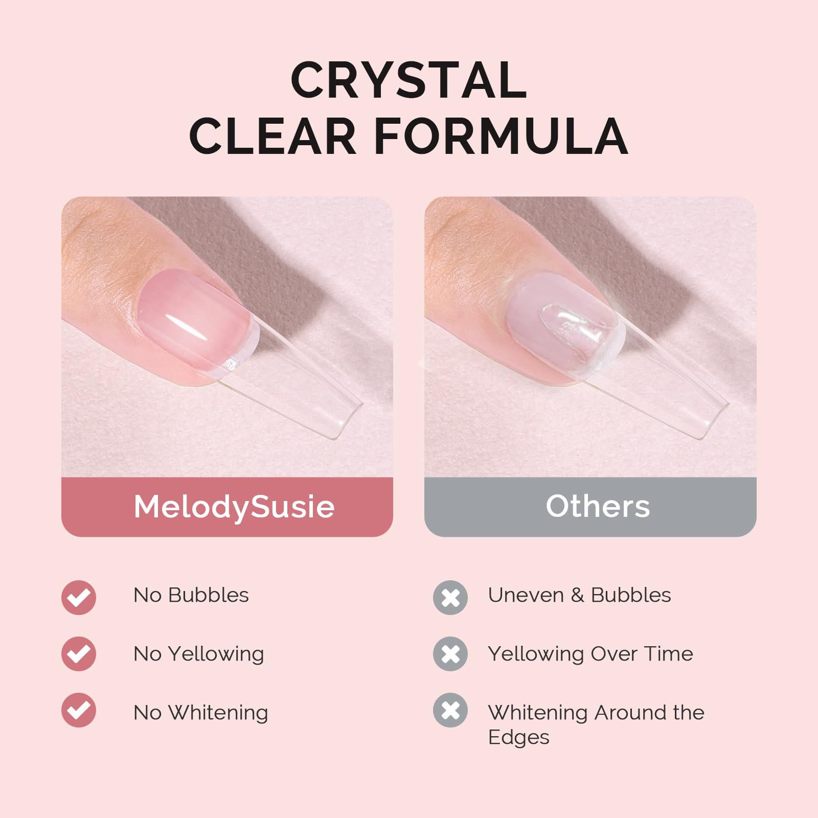 MelodySusie nail glue packaging showing clear adhesive application