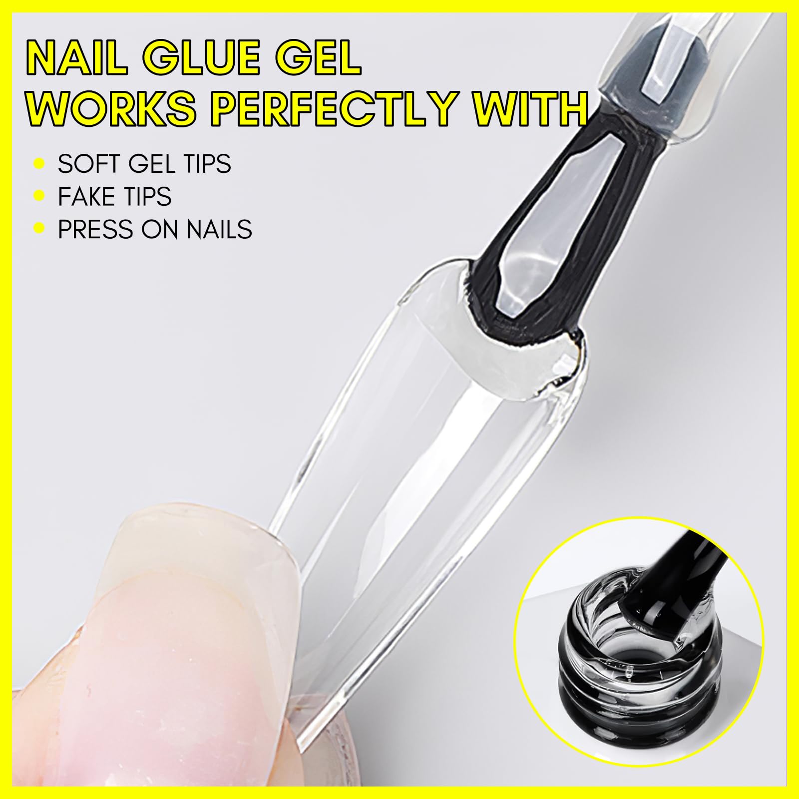 Makartt gel nail glue brush applicator detail