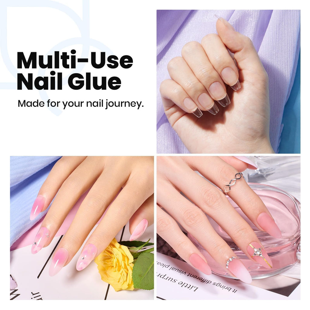 Beetles HEMA-Free nail glue gel set overview