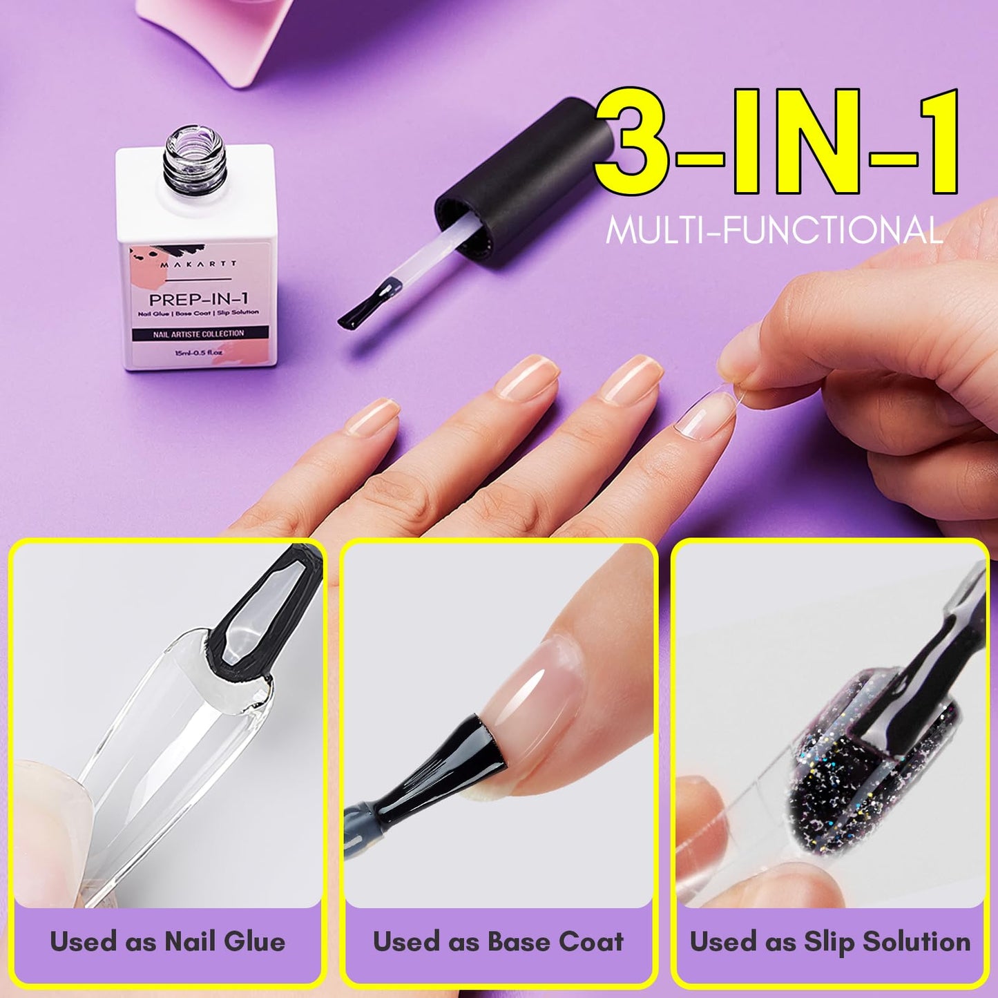 Makartt 15ml nail adhesive bottle packaging