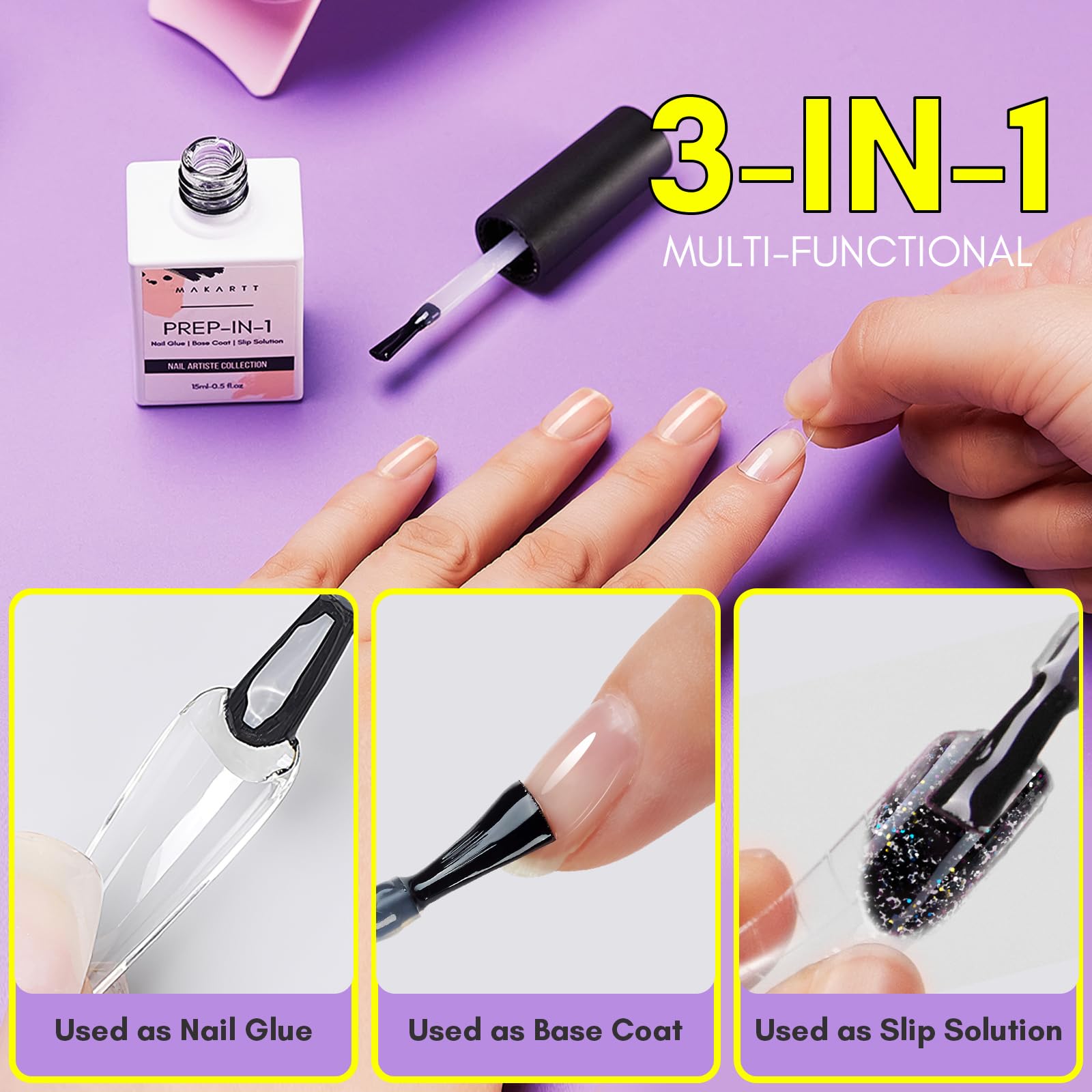Makartt 15ml nail adhesive bottle packaging