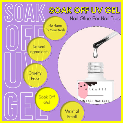 Makartt gel glue applying rhinestone to nail