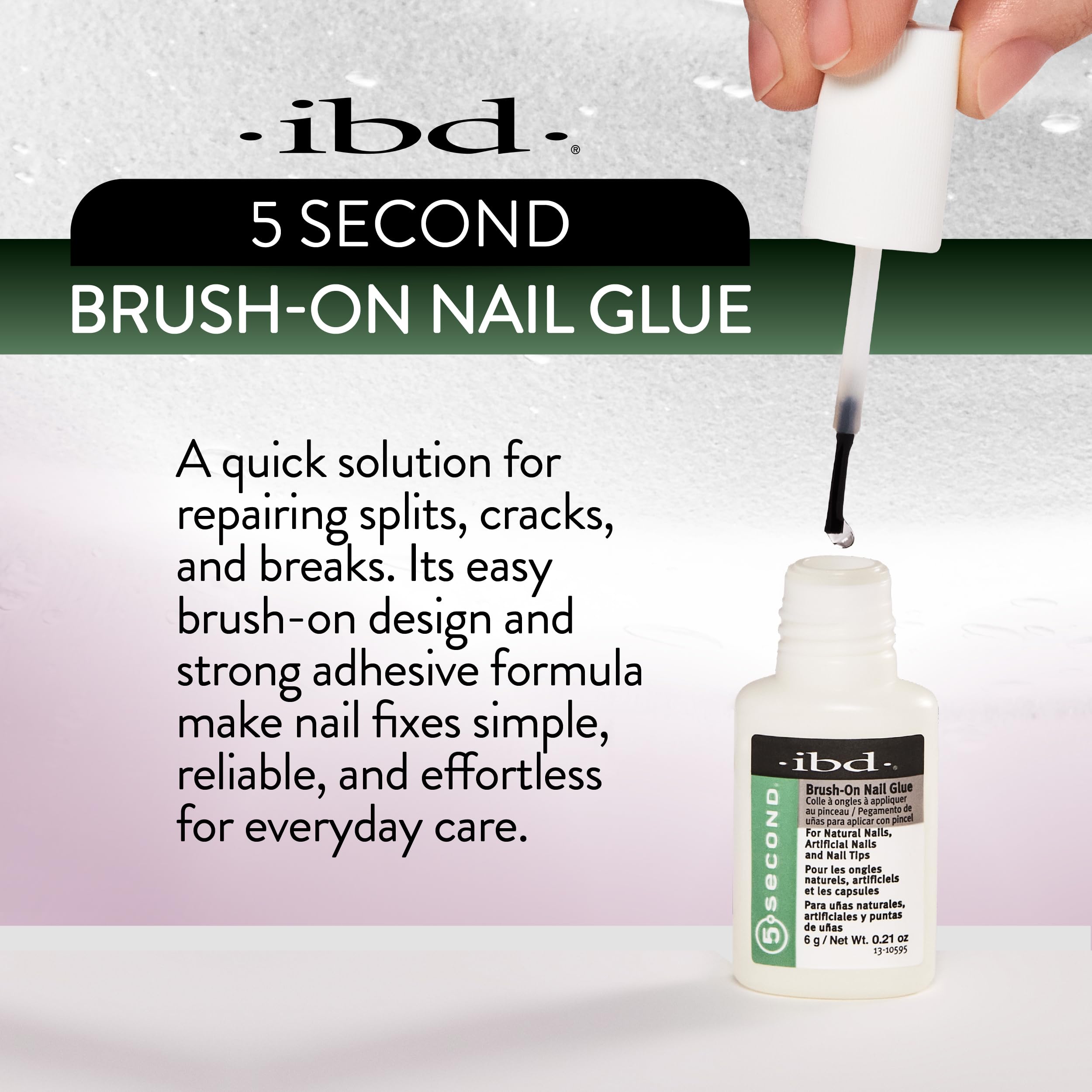 IBD 6 gram nail glue bottle showing product label details