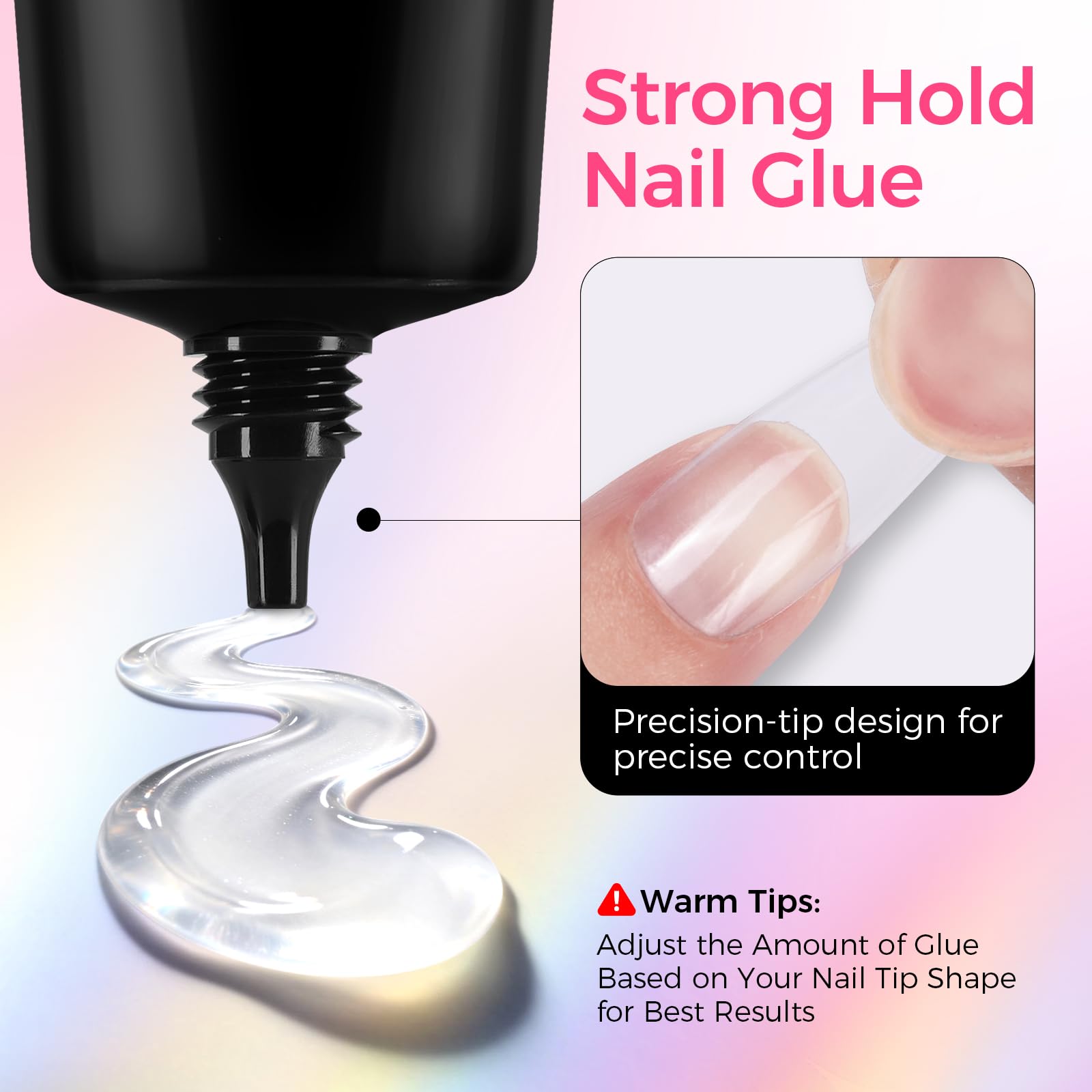 Gellaktik quick drying glue gel for fake acrylic nails