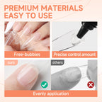 Una Gella nail glue gel application on press on tips