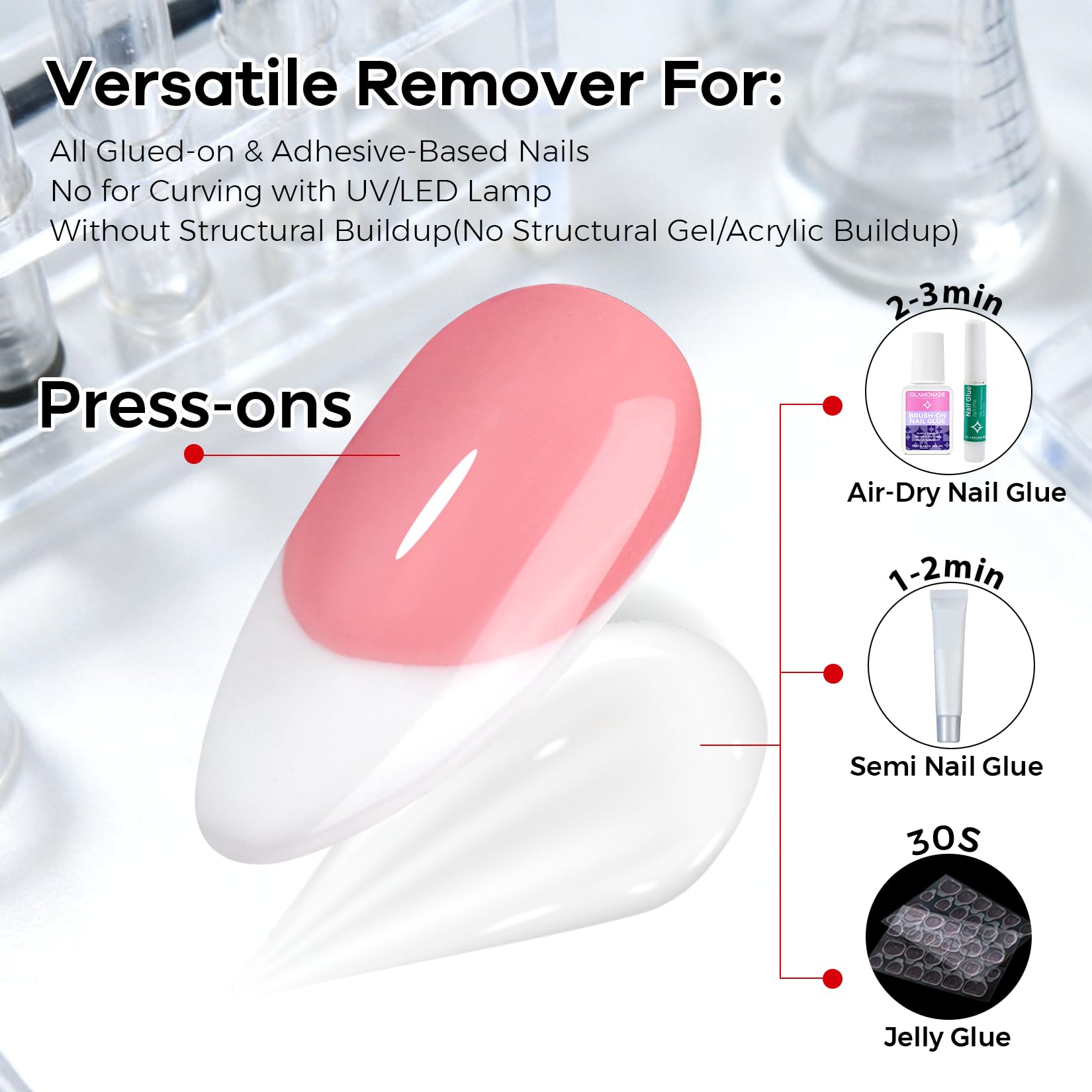 Using Glamonade remover on press on nails