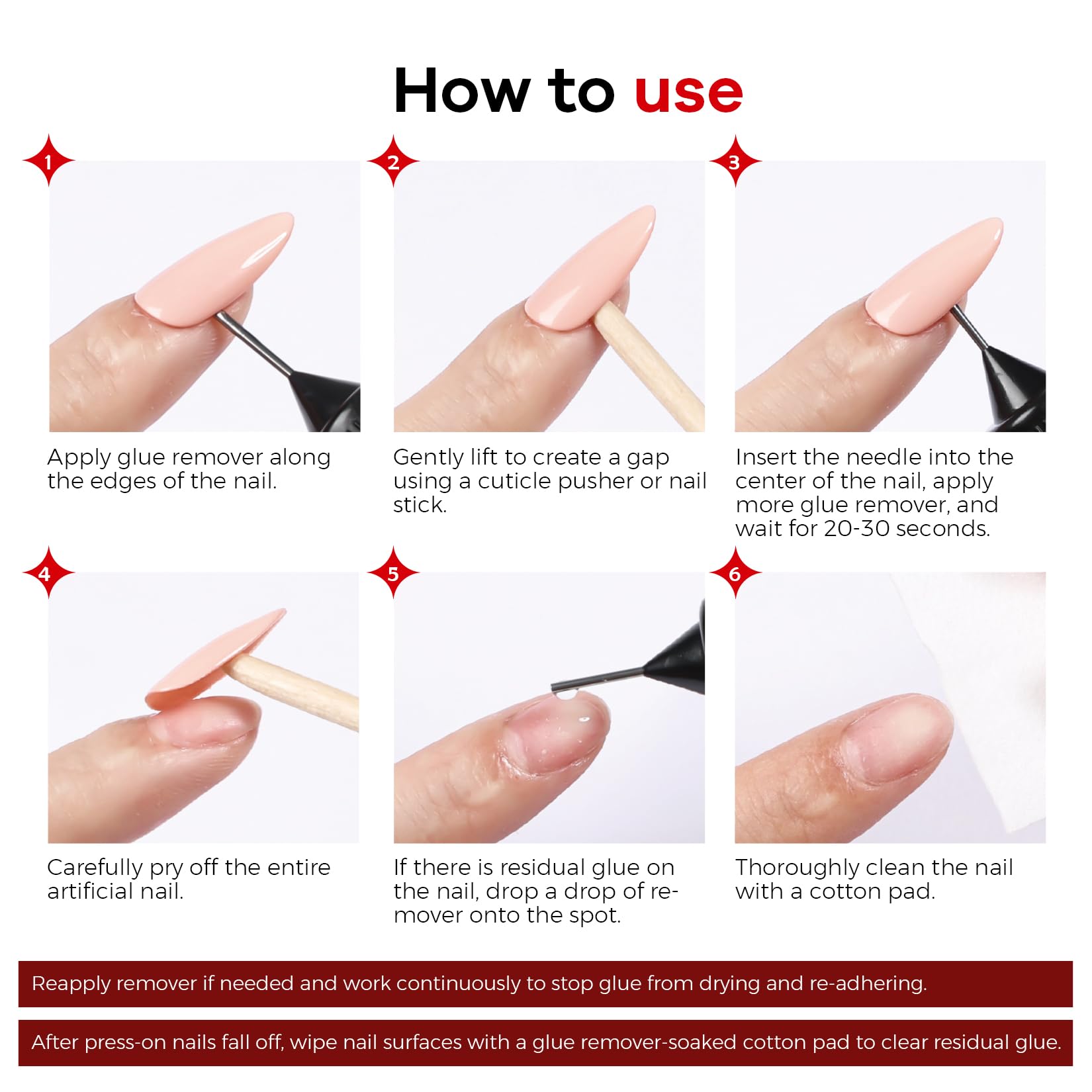Glamonade nail care tool for false nail removal
