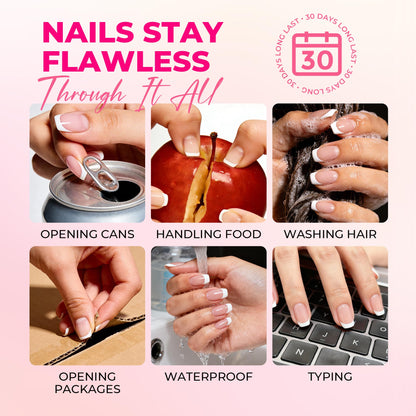 Luckyfairy 4 in 1 nail glue for acrylic tips and press ons