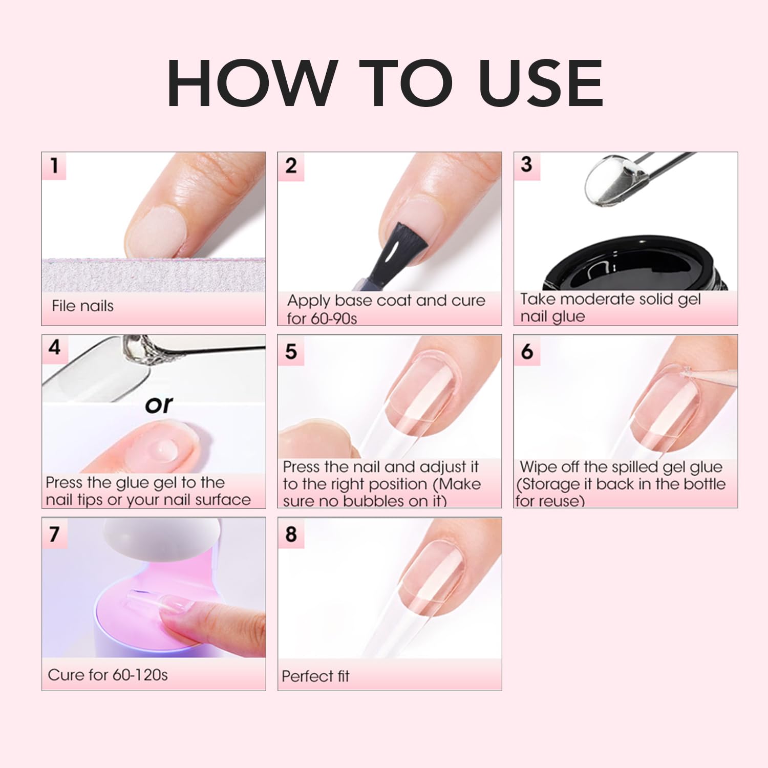 Curvlife 3 in 1 solid gel glue for DIY nail art