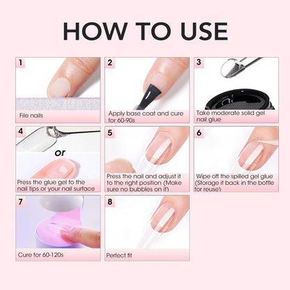 Curvlife 3 in 1 solid gel glue for DIY nail art