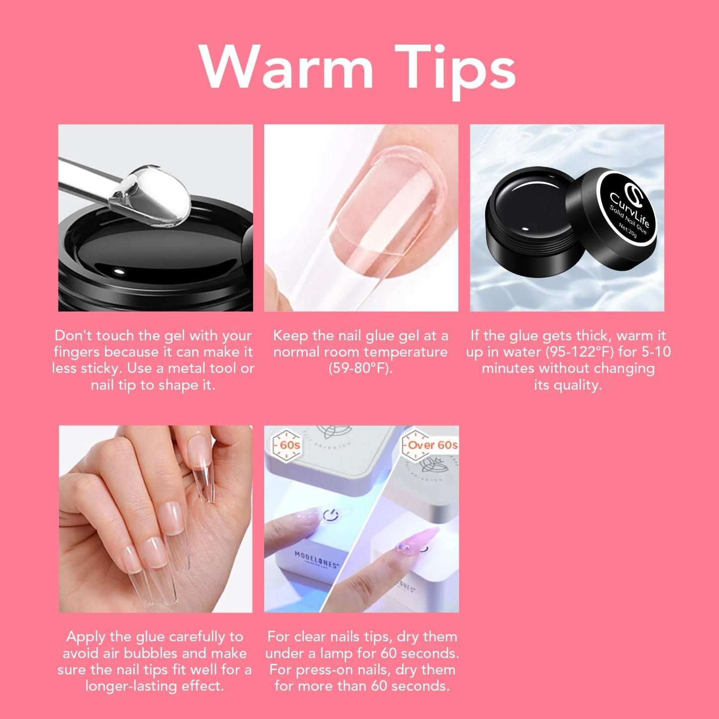 Curvlife professional solid nail adhesive packaging