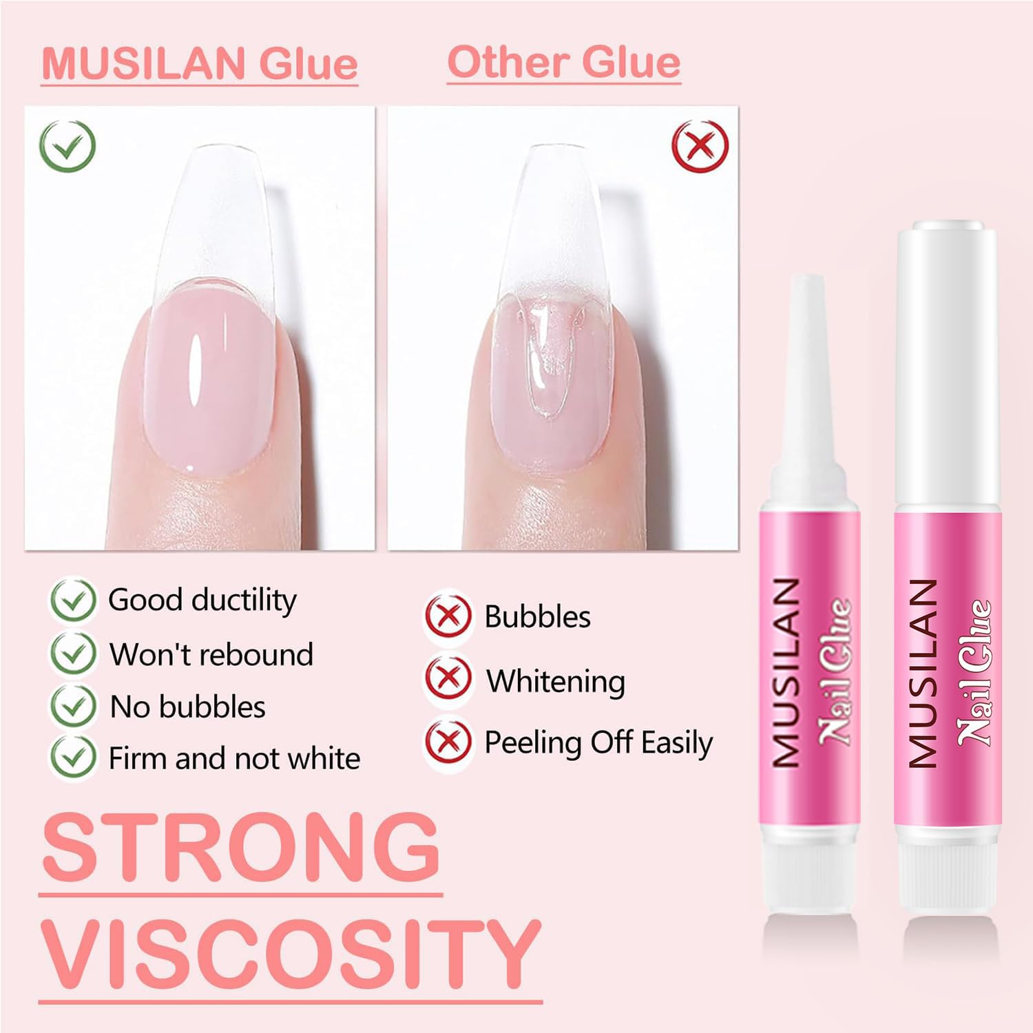 Musilan nail gel glue for repairing broken nails