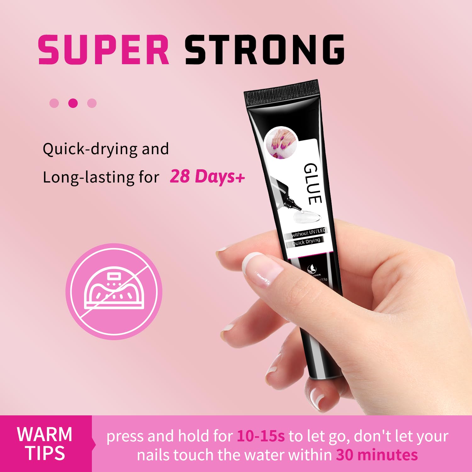 Close up of Magic Armor semi solid nail glue texture