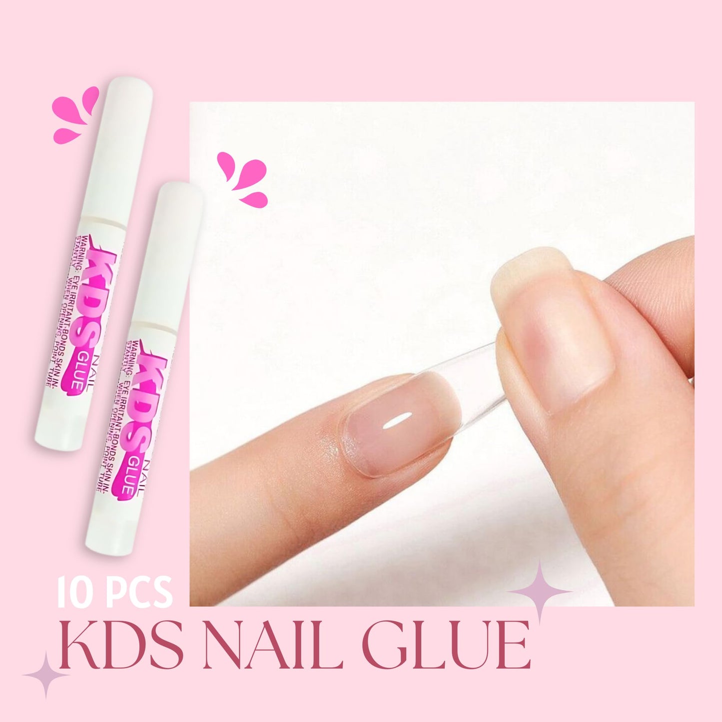 Close up of Bnp Naiil Kds two gram nail glue vials