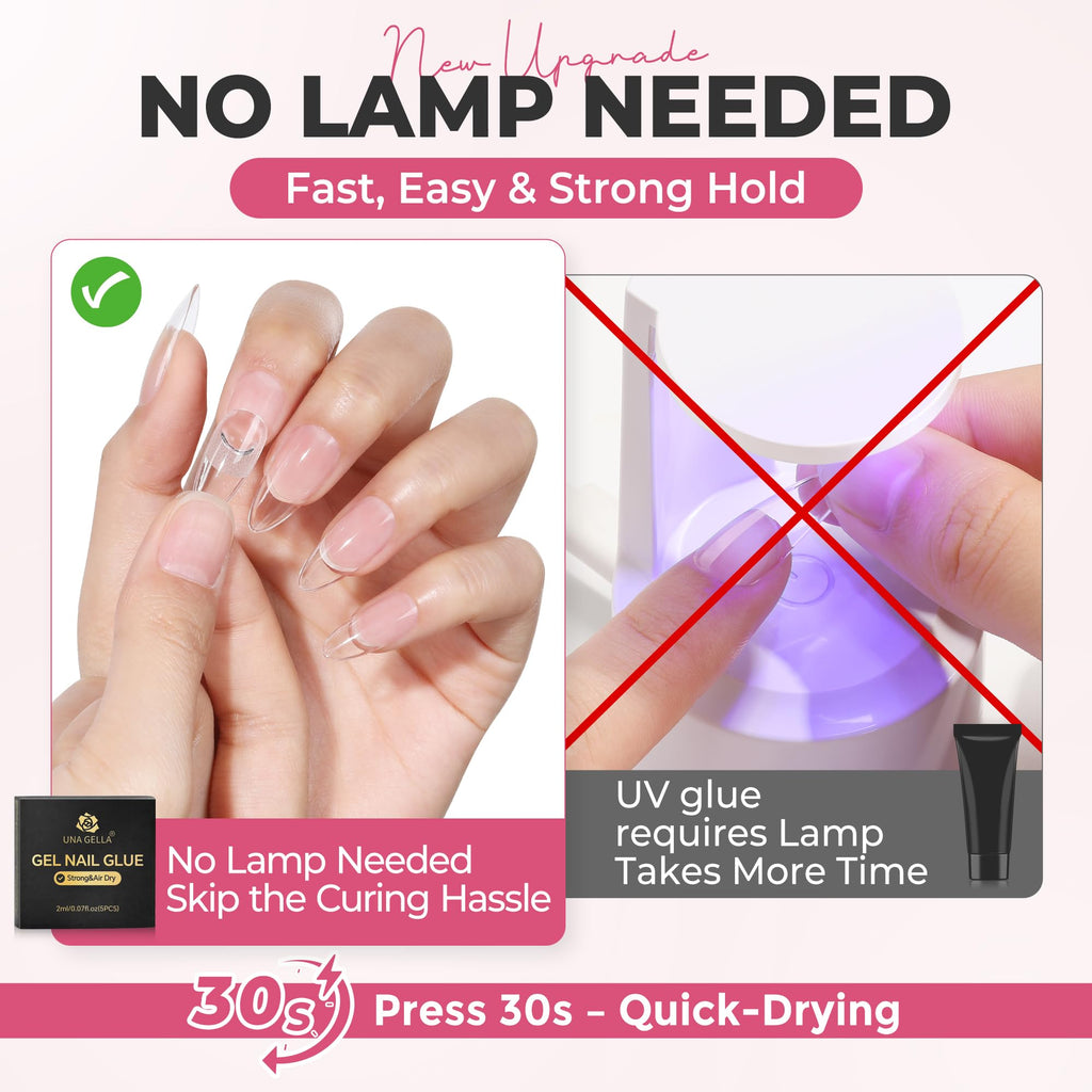 Una Gella nail glue five pack mini tubes layout