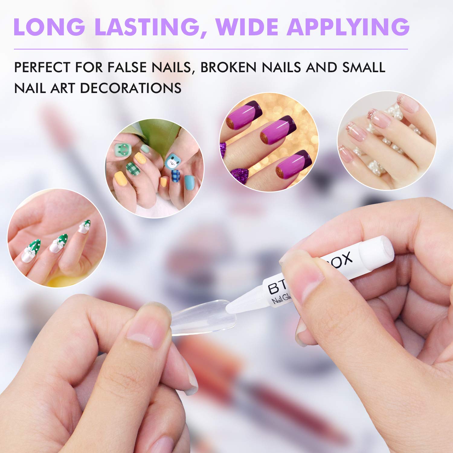 BtArtbox adhesive super bond tubes for false nails