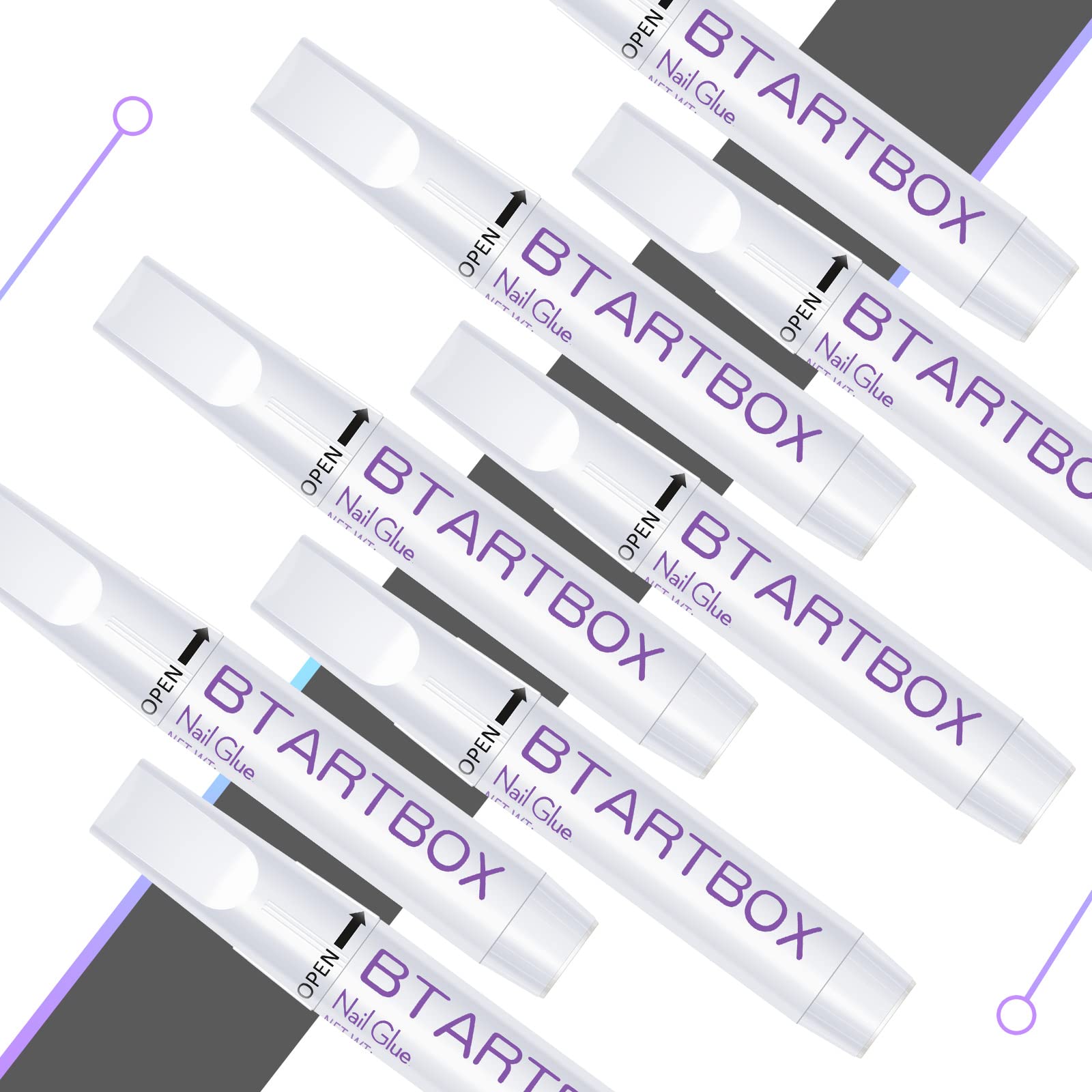 Professional nail glue set for salon and home use