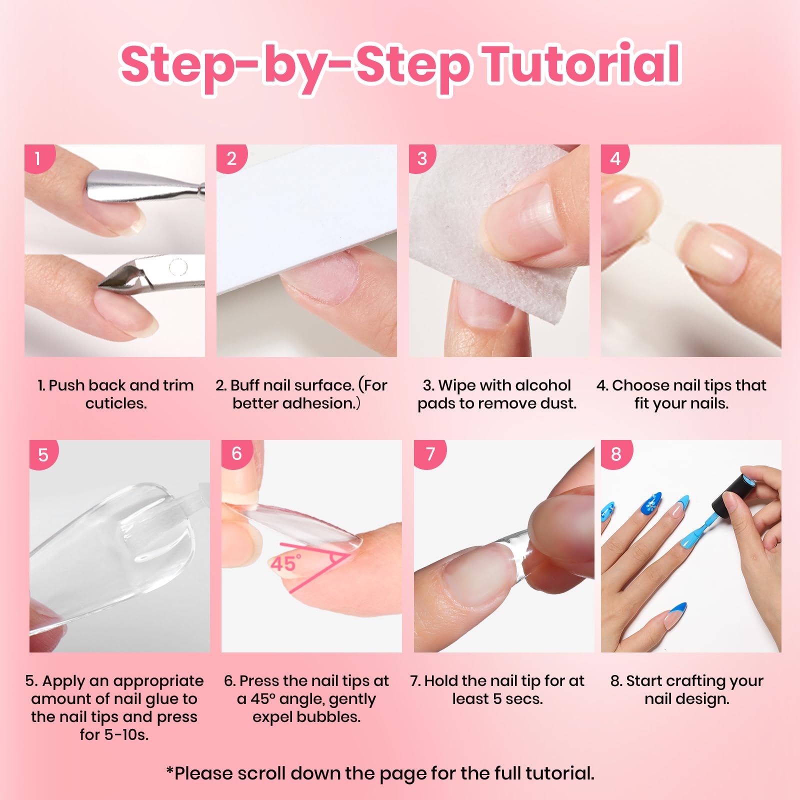 Beetles nail glue bottle for acrylic nail tips
