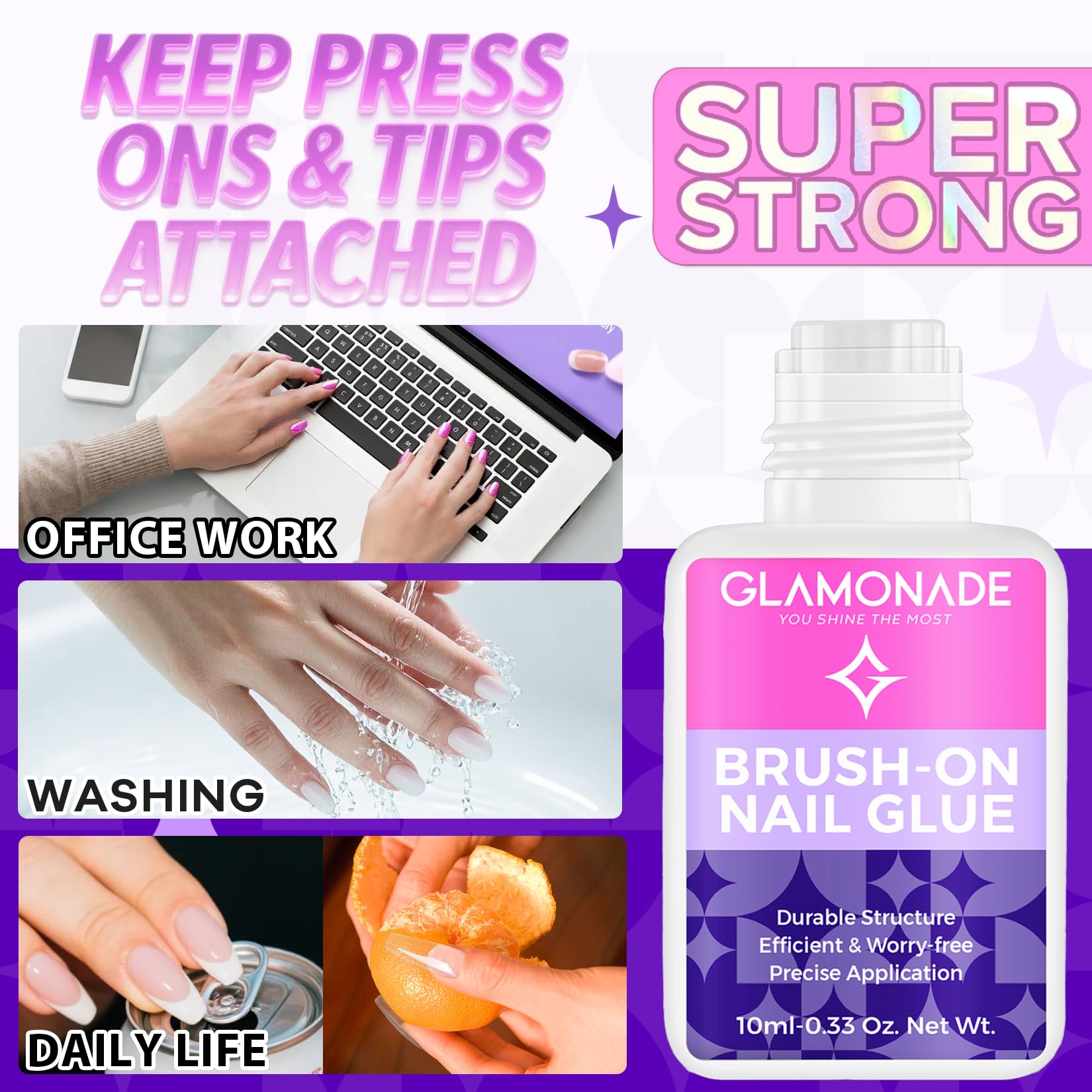 Glamonade glue for acrylic nails and fake tips
