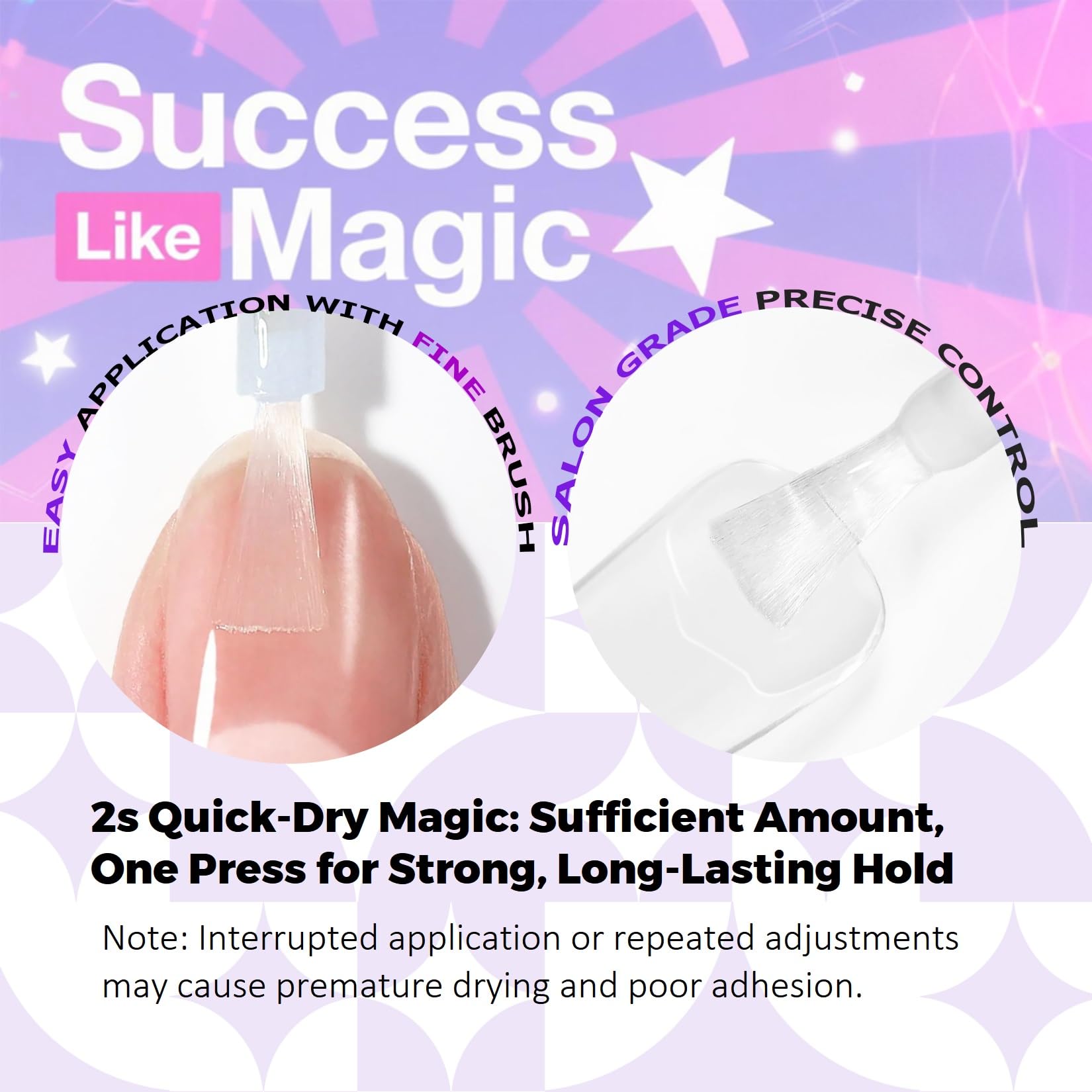Close up of Glamonade long lasting nail glue packaging