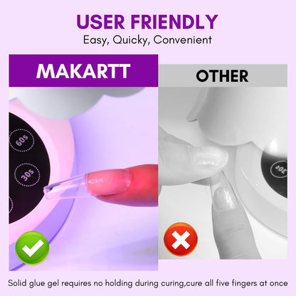 Using Makartt solid gel for securing rhinestones on nails