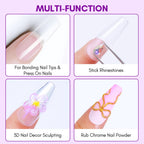 Back label of Makartt solid nail glue gel 15ML packaging