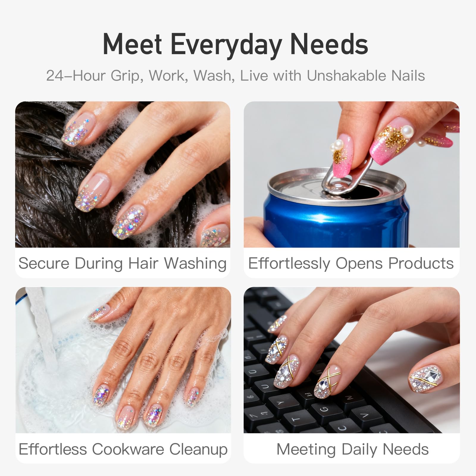 Comparison of Curvlife nail tabs on natural nails