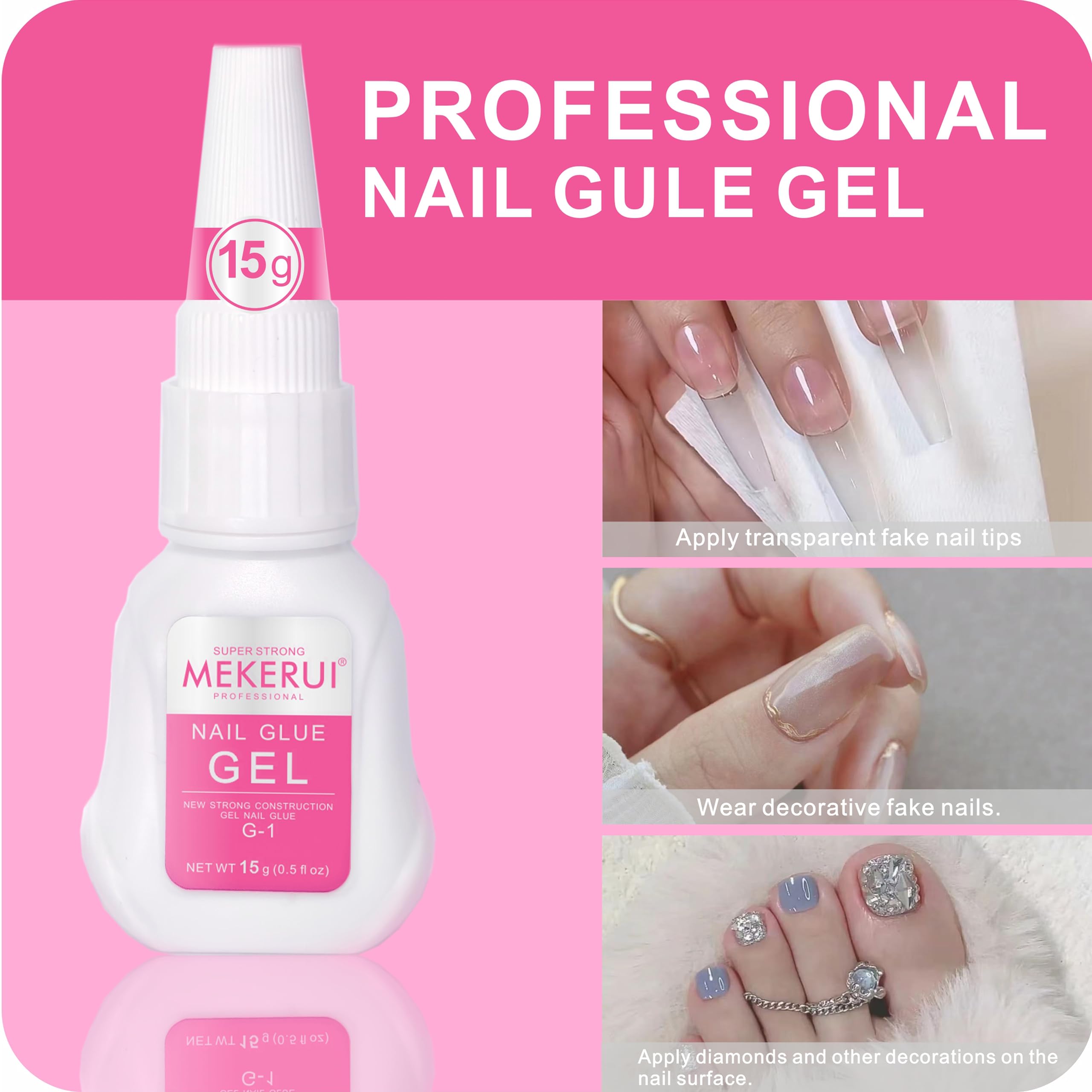 Application of Mekerui nail glue on press on nails