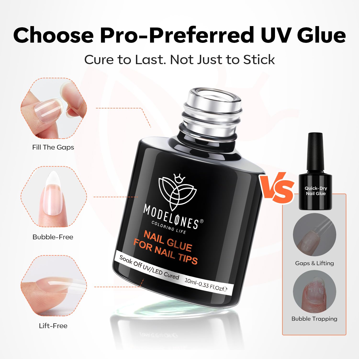 Professional nail art created with Modelones 10-in-One gel