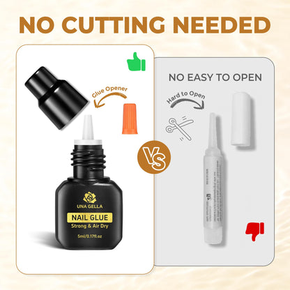 Instructions for using Una Gella nail glue opener