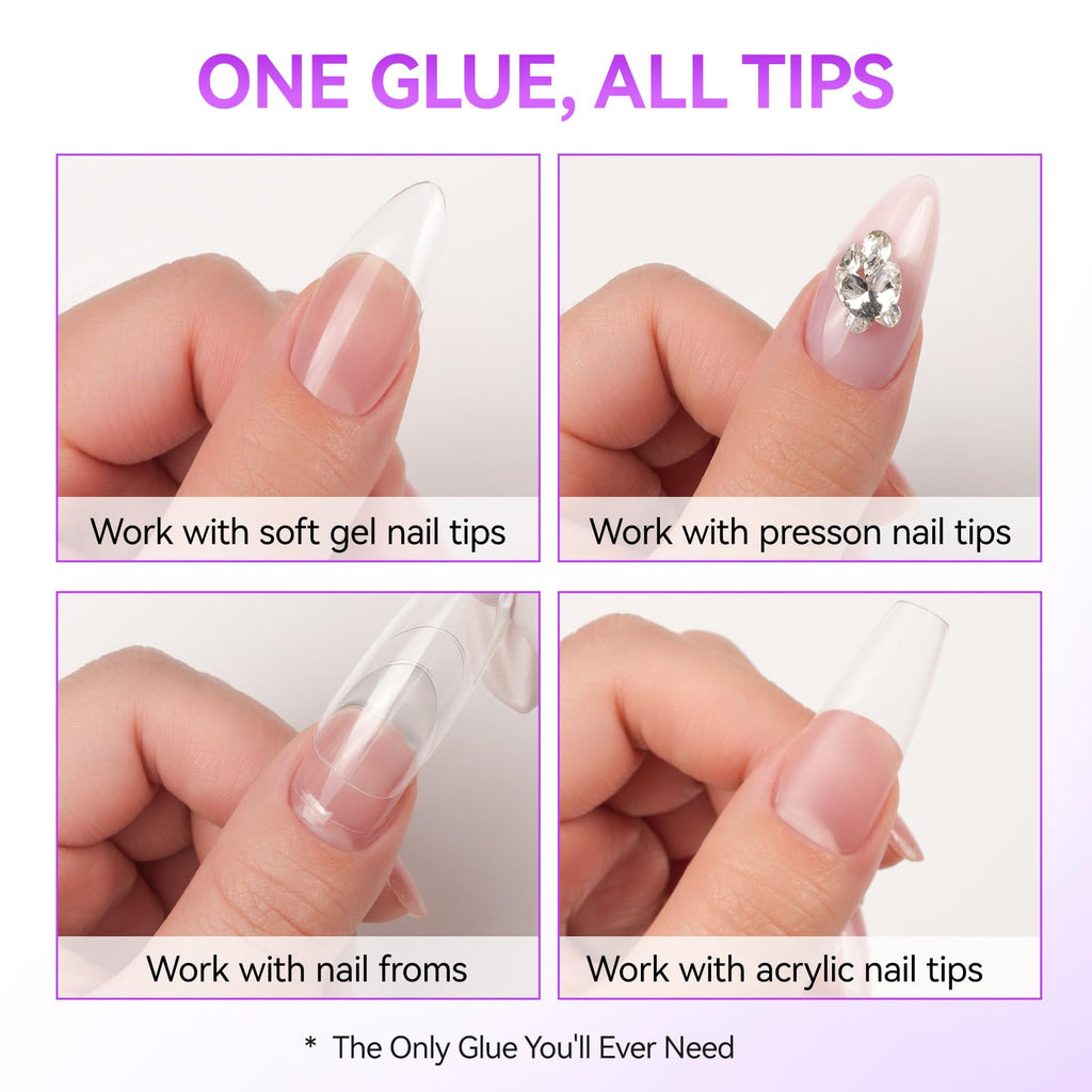 Gelike Ec 8 milliliters nail glue bottle with label