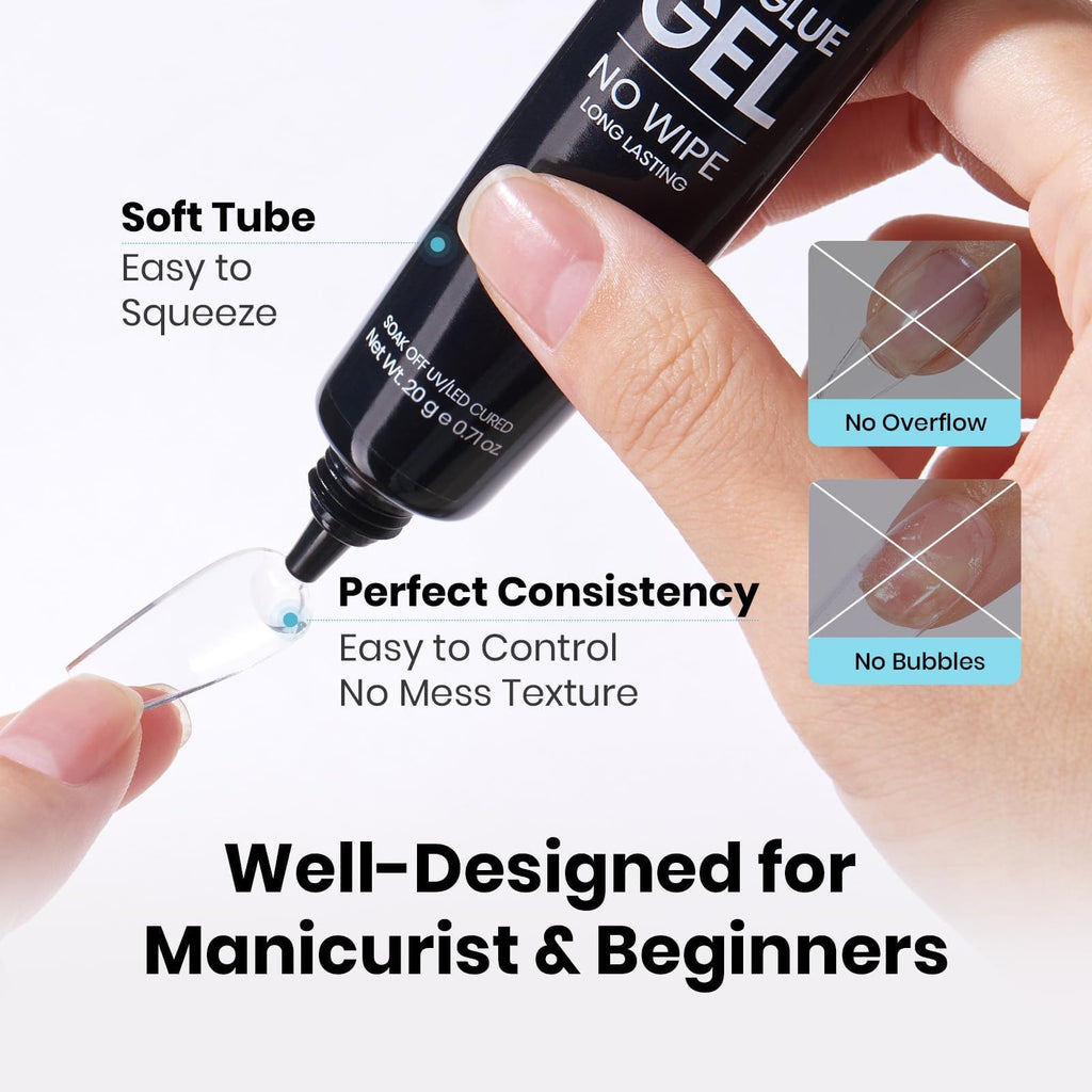 Side profile of beetles solid nail extension adhesive tube
