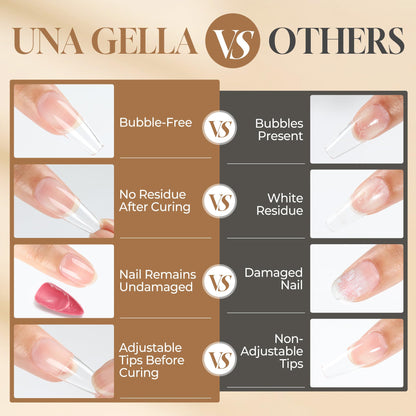 Una Gella UV LED curable gel glue for acrylic nails
