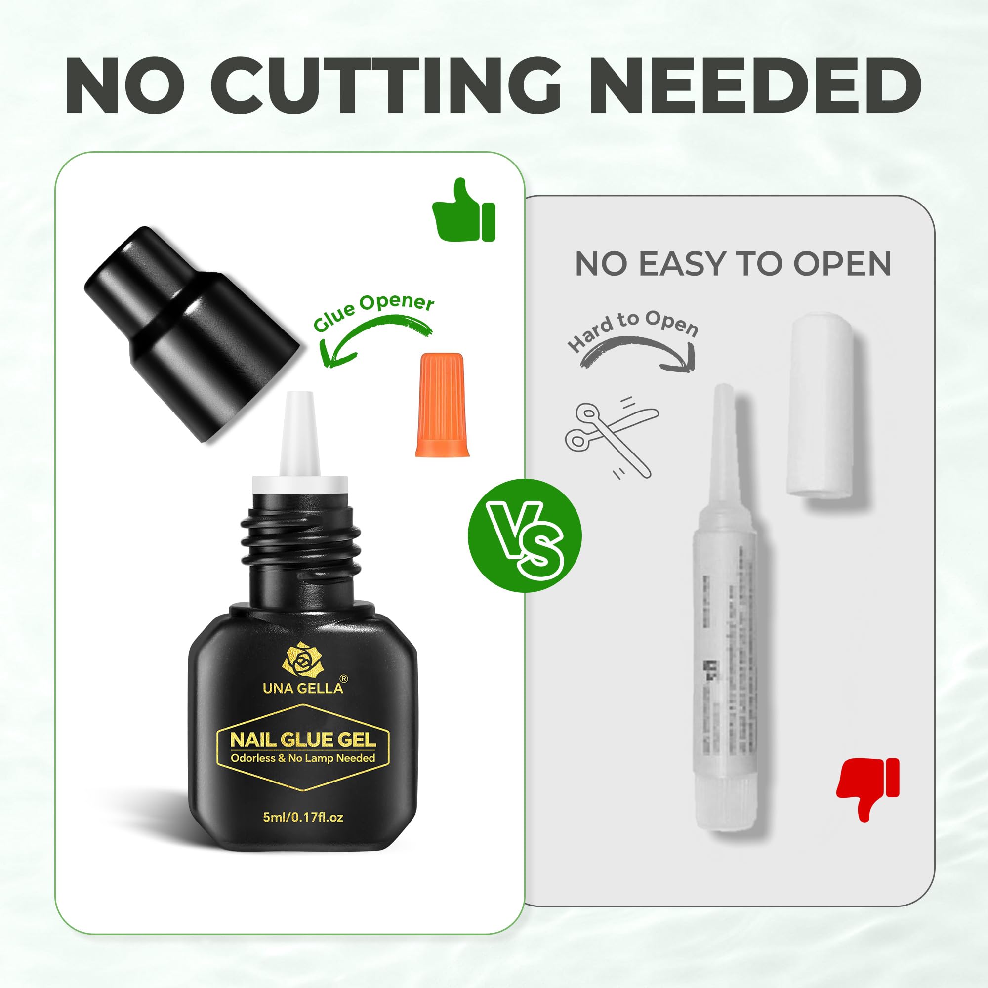 Una Gella travel size gel nail glue packaging