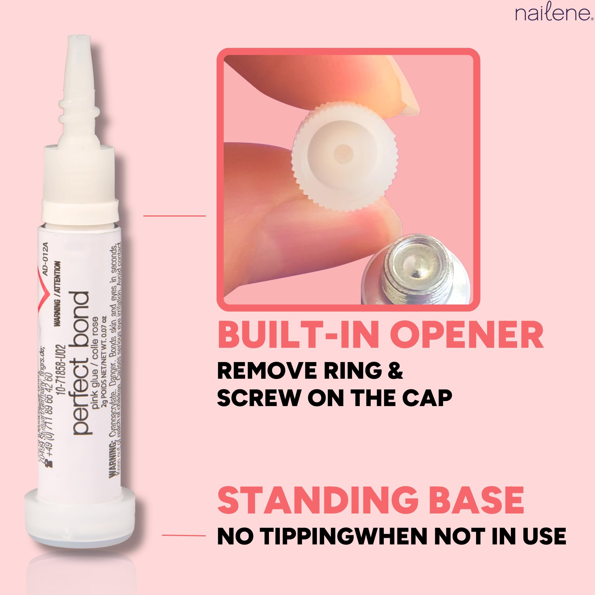 Nailene nail adhesive for acrylic and press on nails
