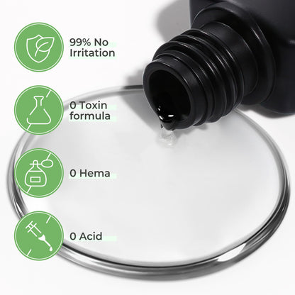 Professional manicure results using Una Gella nail glue