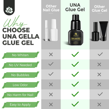 Una Gella quick dry gel glue for nail art tips