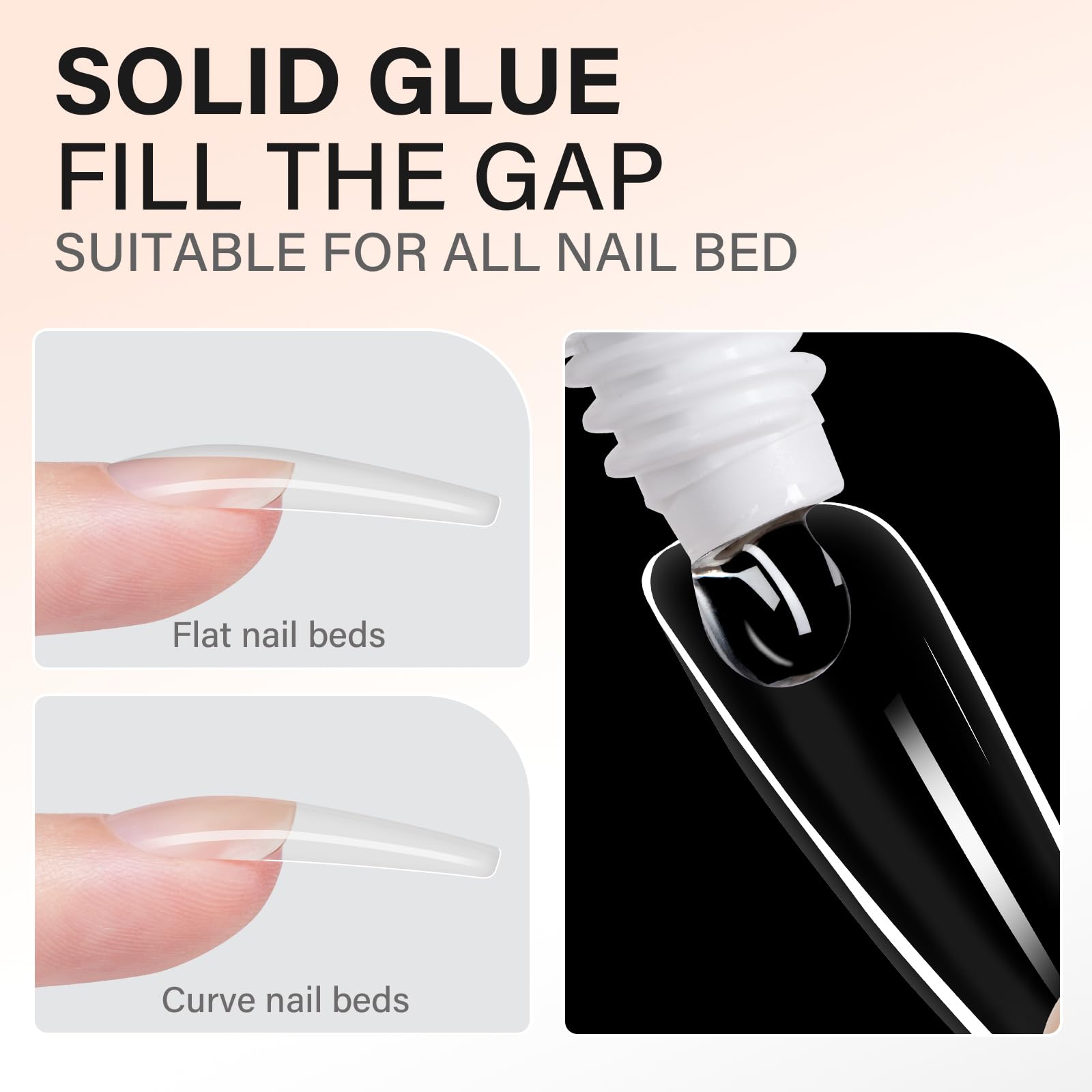 Aillsa solid gel nail glue texture demonstration