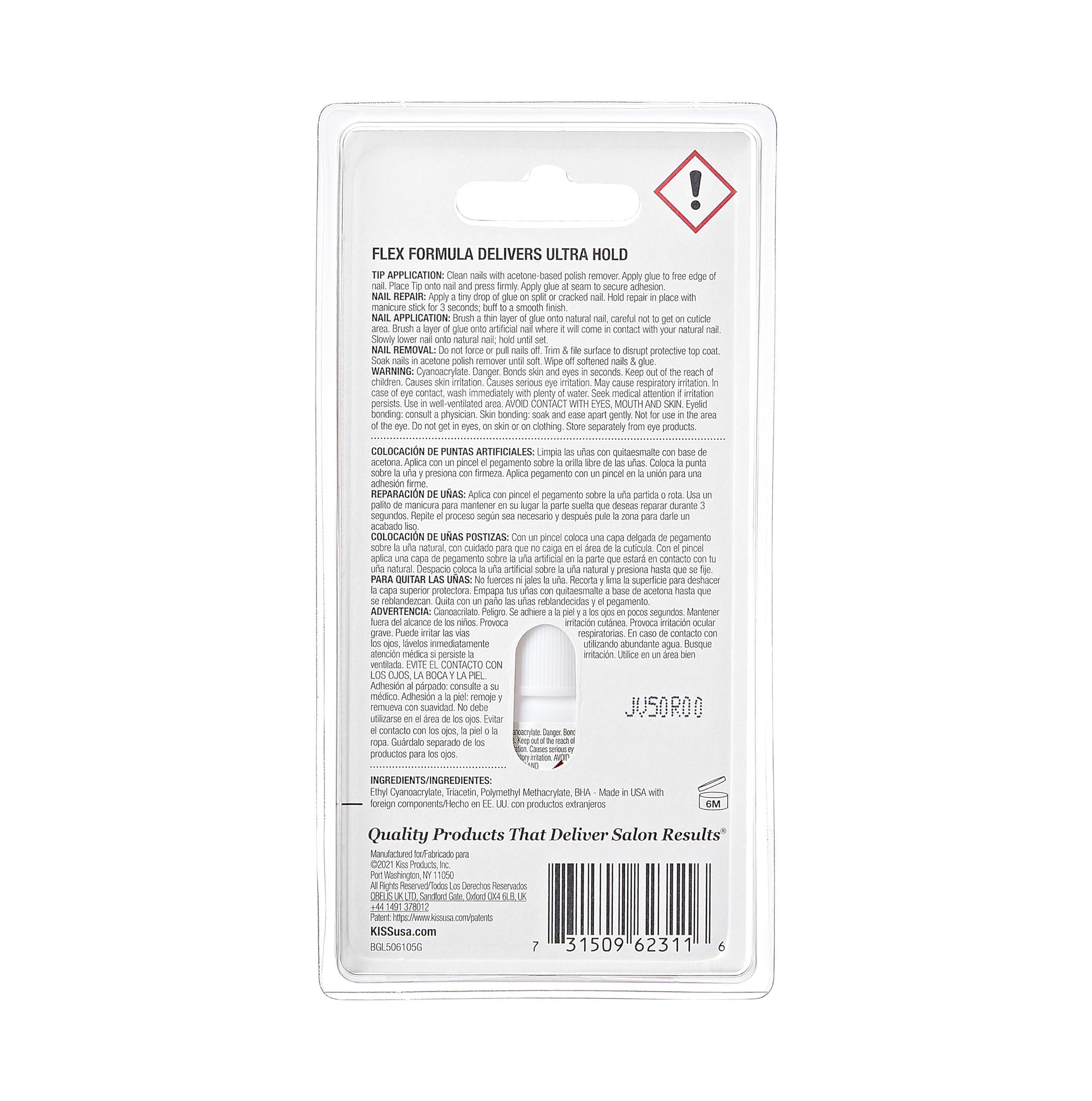 Authentic USA imported KISS nail glue bottle