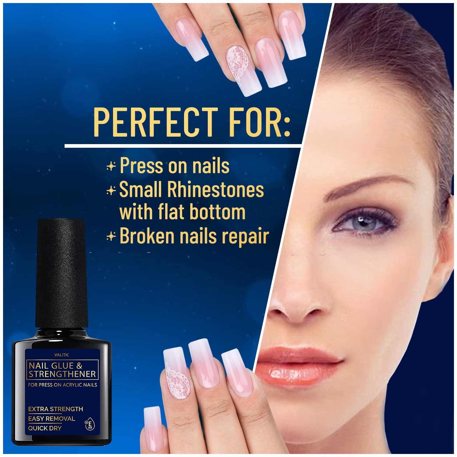 Valitic nail strengthener packaging 10ml bottle