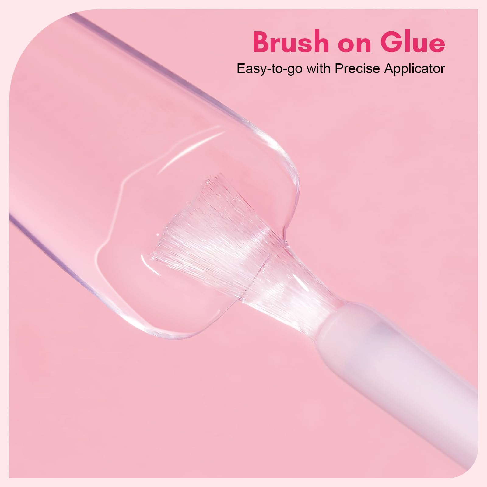 Professional brush-on false nail adhesive packaging showcasing the 7ml capacity details.
